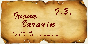 Ivona Baranin vizit kartica